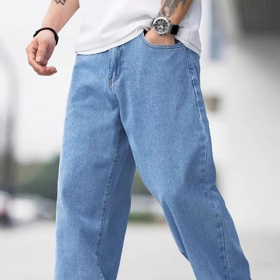 Men Jeans | Straight Leg Fit with Front Slash Pockets
