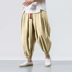 Men Trousers | Harem Fit with Elasticated Cuffs and Drawstring