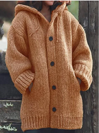 Women Cardigan | Oversized Longline Fit with Hood and Buttons