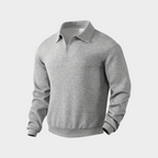 Men Sweater | Quarter-Zip Turtleneck with Geometric Knit Pattern