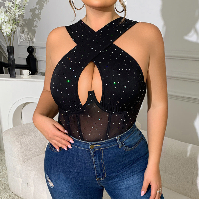 Women Suit | Sleeveless Halter Neck with Sequin Detail