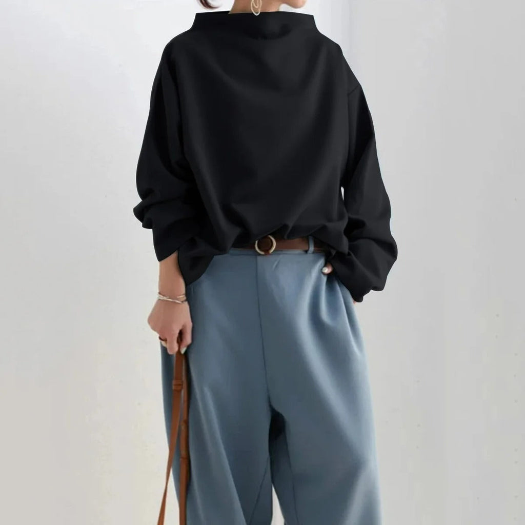 Women Sweater | Fitted Turtleneck with Long Sleeve Pullover
