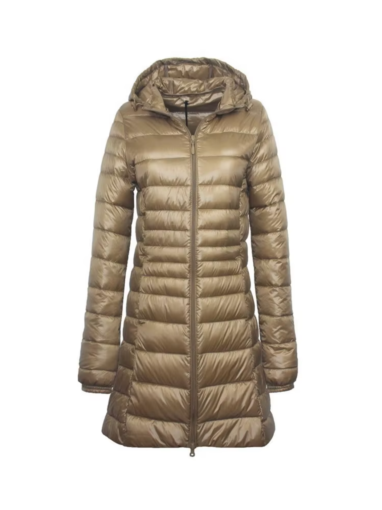 Women Coat | Quilted Hood Long Cut Cold Weather Fit