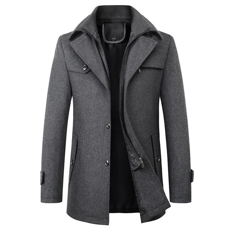 Men Jacket | Relaxed Fit with Waterproof Classic Collar