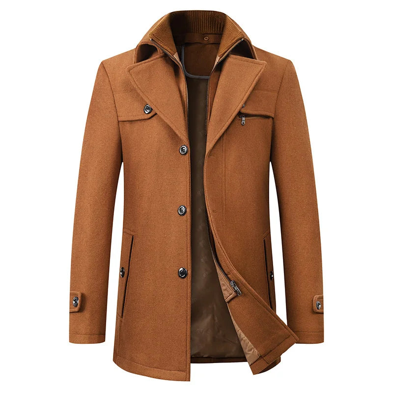 Men Jacket | Relaxed Fit with Waterproof Classic Collar