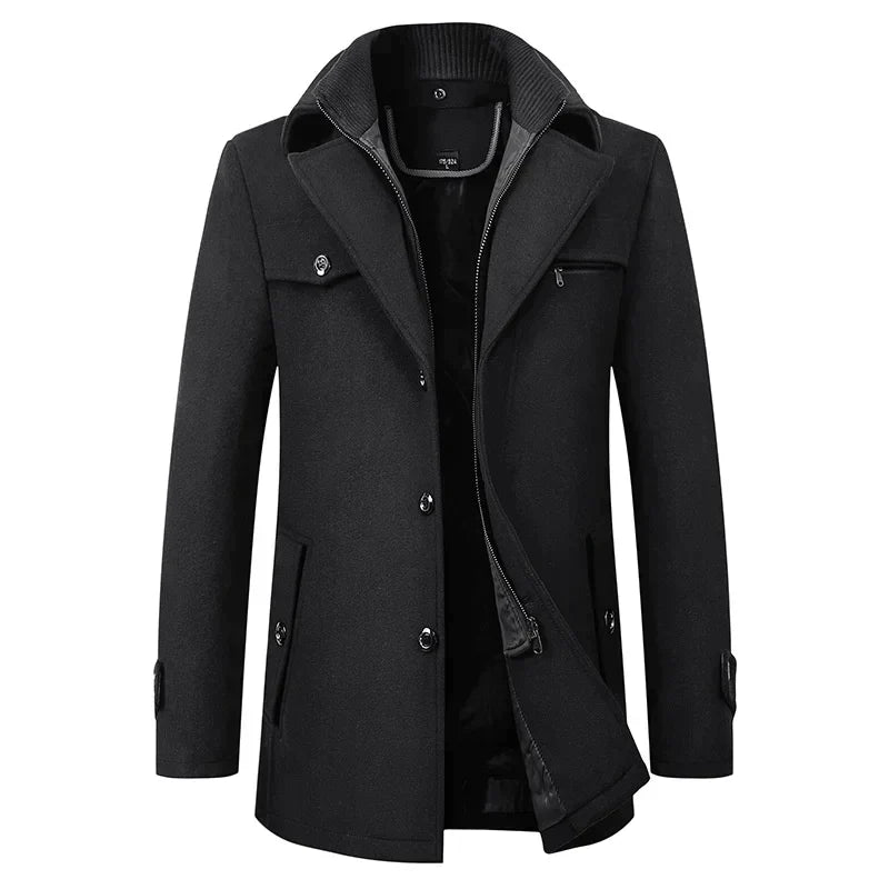 Men Jacket | Relaxed Fit with Waterproof Classic Collar