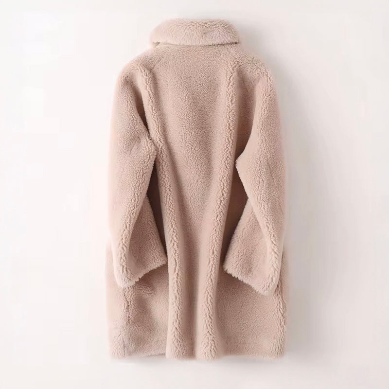Women Coat | Double-Breasted Relaxed Fit with Patch Pockets