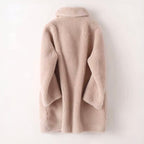 Women Coat | Double-Breasted Relaxed Fit with Patch Pockets