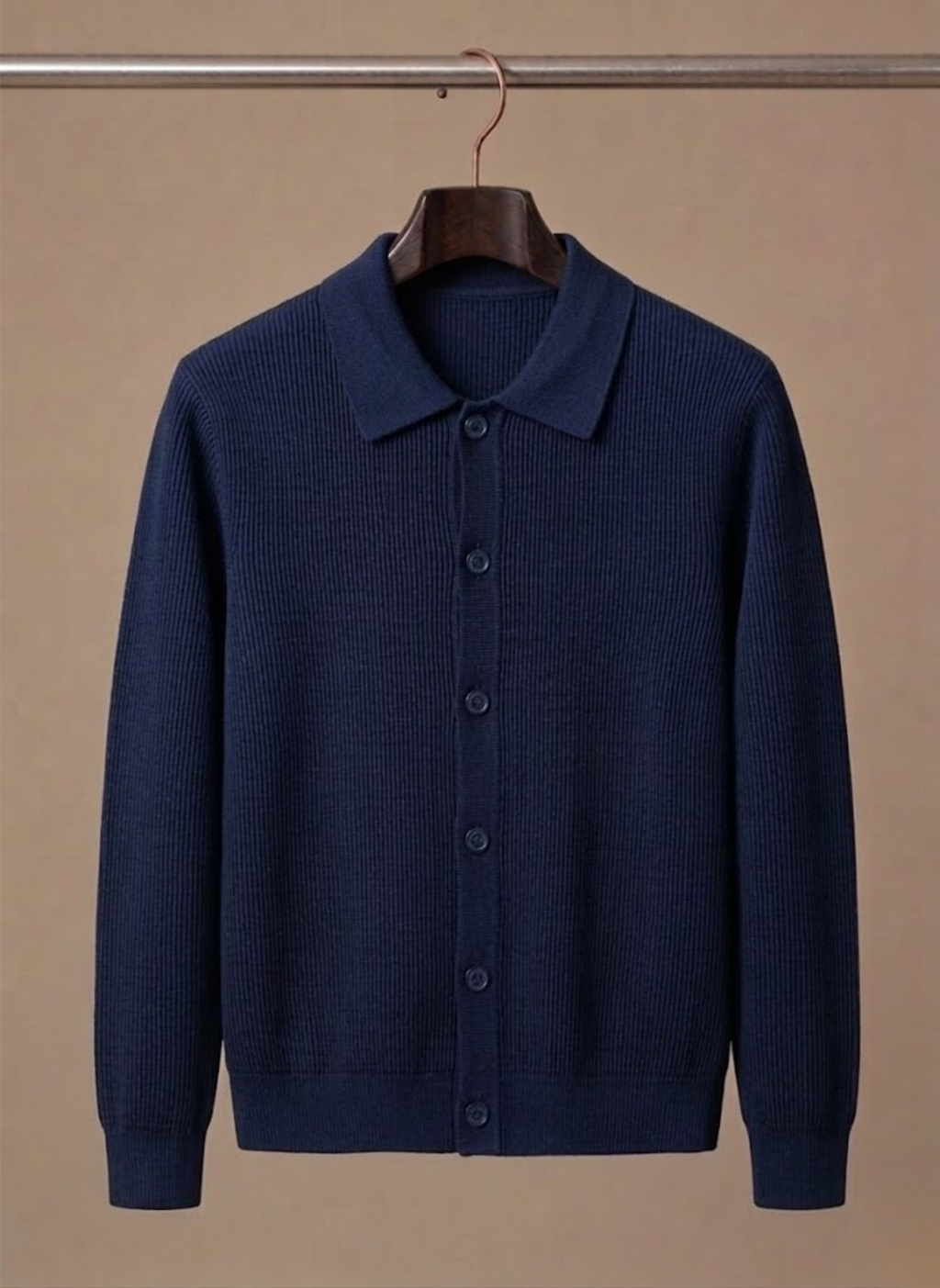 Men Cardigan | Relaxed Fit with Full Button-Through Front