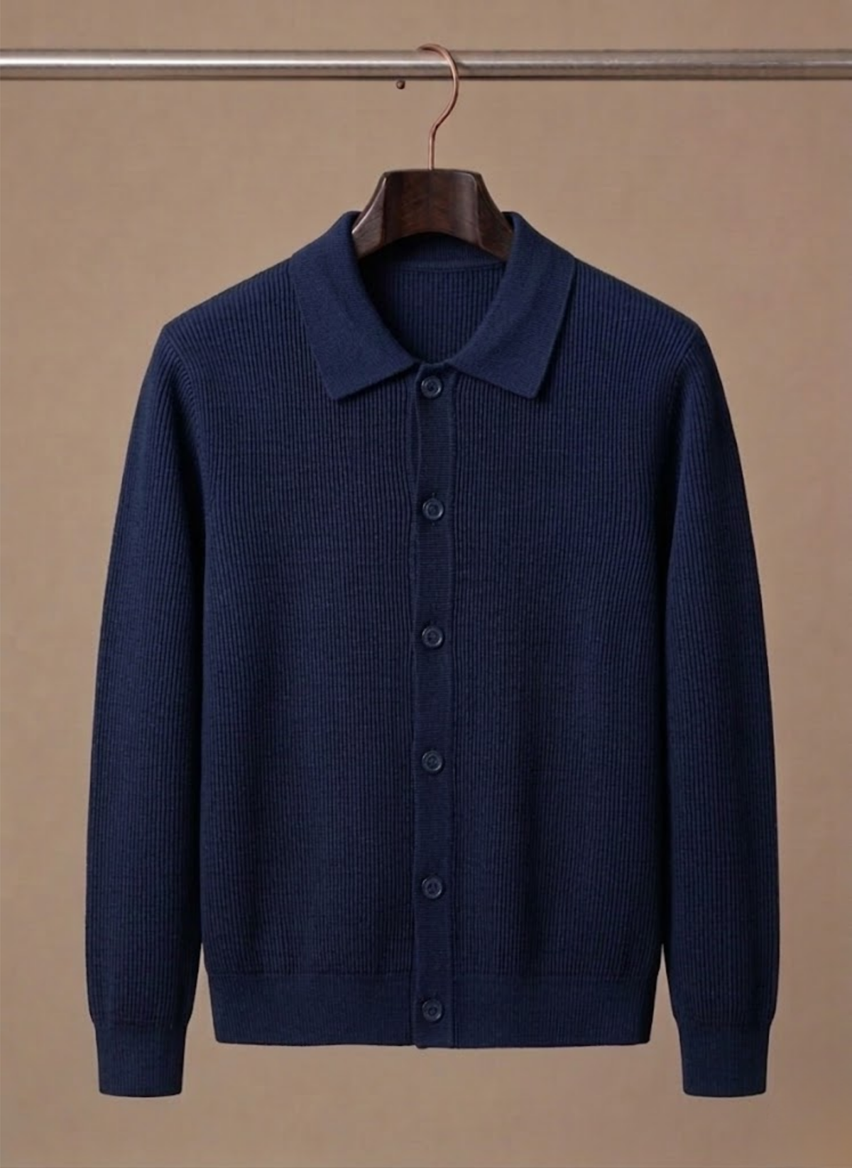Men Cardigan | Relaxed Fit with Full Button-Through Front