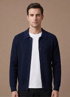 Men Cardigan | Relaxed Fit with Full Button-Through Front