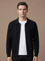 Men Cardigan | Relaxed Fit with Full Button-Through Front