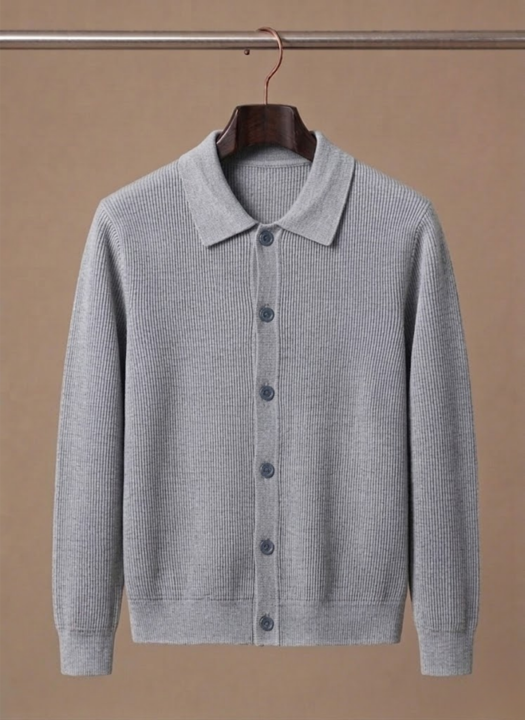 Men Cardigan | Relaxed Fit with Full Button-Through Front