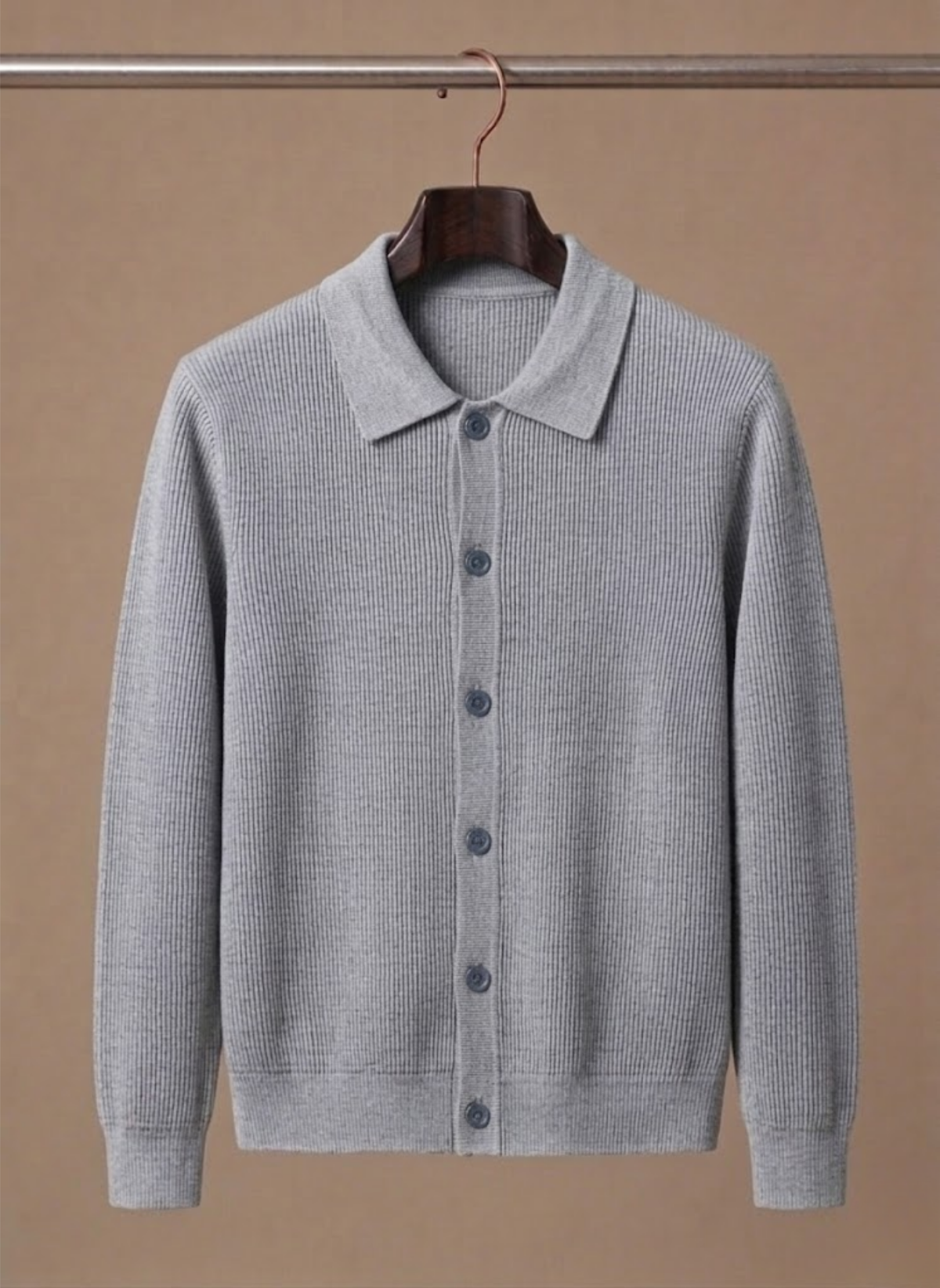 Men Cardigan | Relaxed Fit with Full Button-Through Front