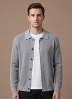 Men Cardigan | Relaxed Fit with Full Button-Through Front