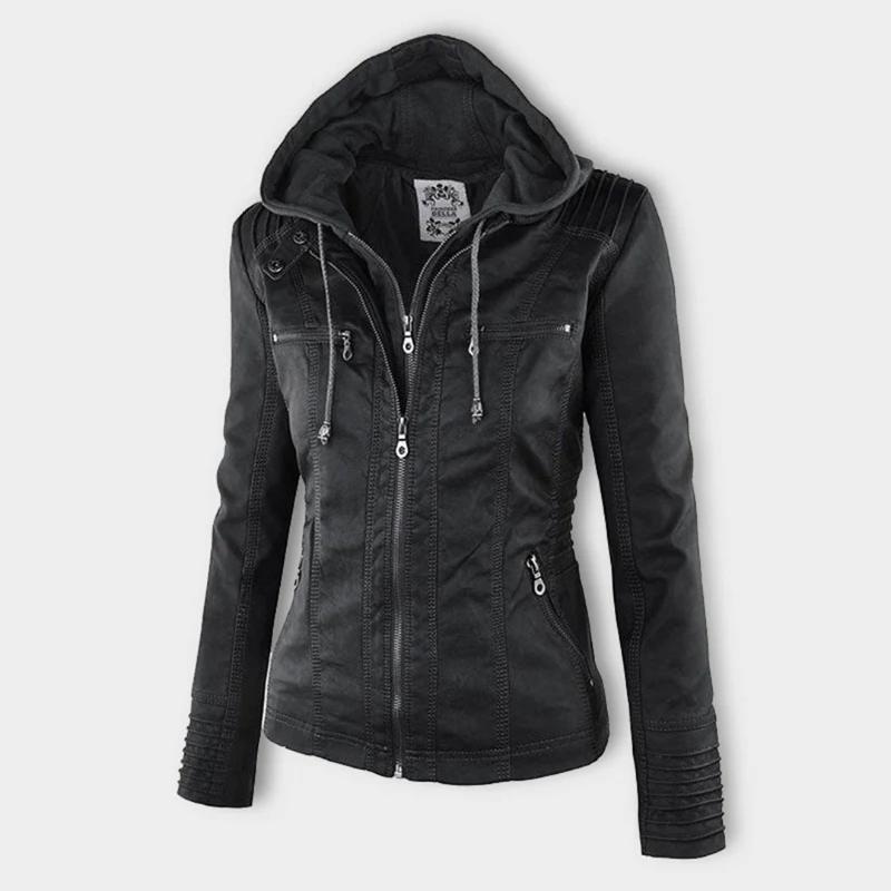Women Jacket | Tailored Moto Fit with Removable Hood