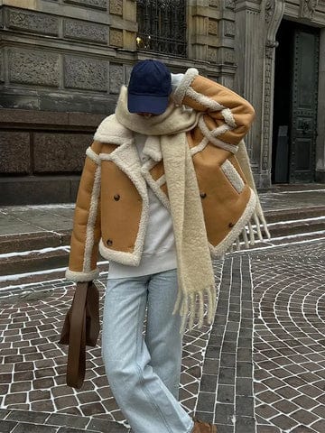 Women Jacket | Cropped Loose Fit for Winter Layering