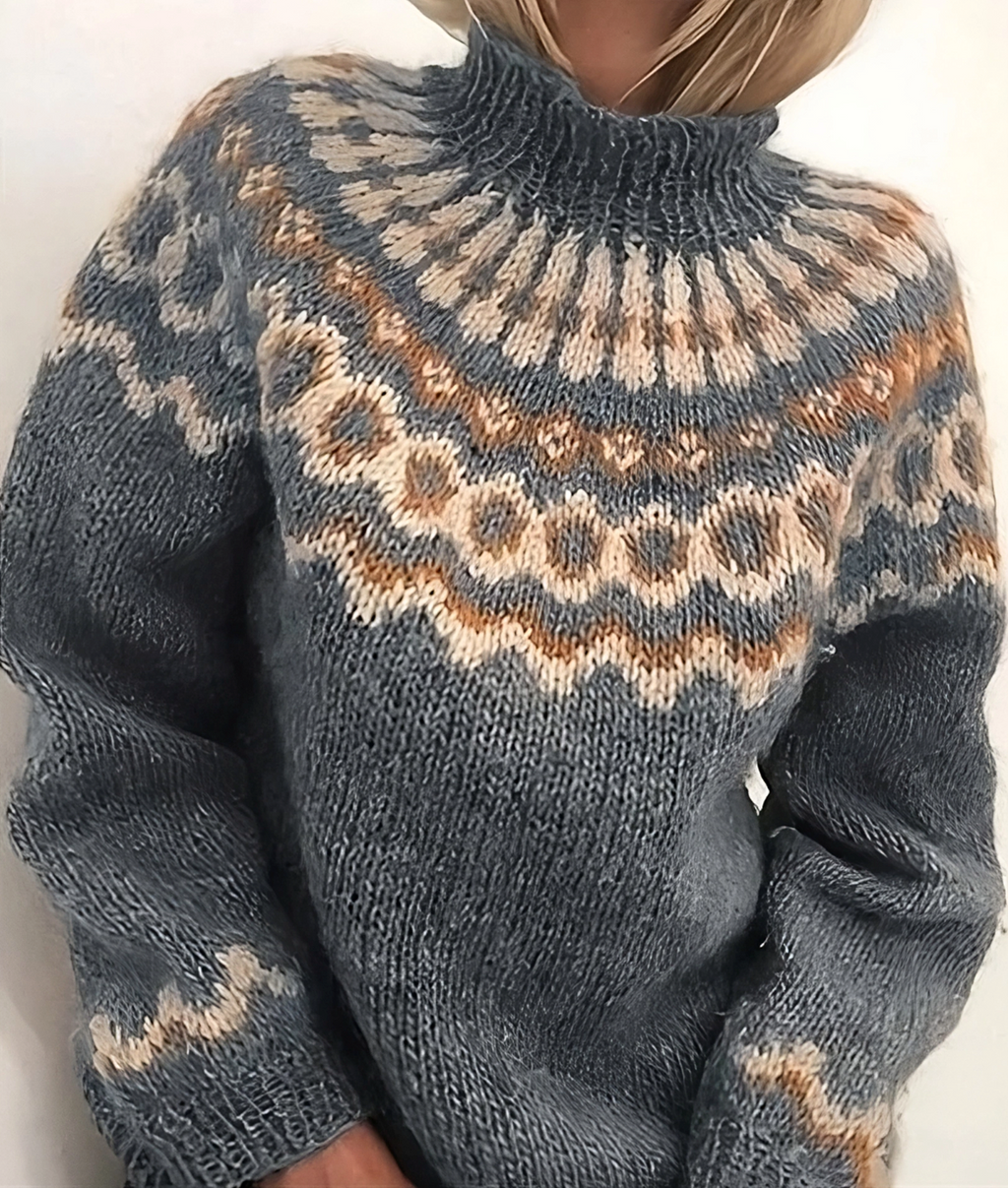 Women Sweater | High Collar Turtleneck with Long Sleeves