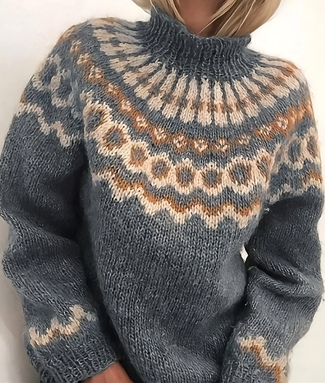 Women Sweater | High Collar Turtleneck with Long Sleeves