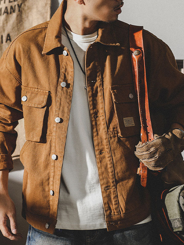Men Shirt | Relaxed Fit Overshirt with Dual Chest Pockets