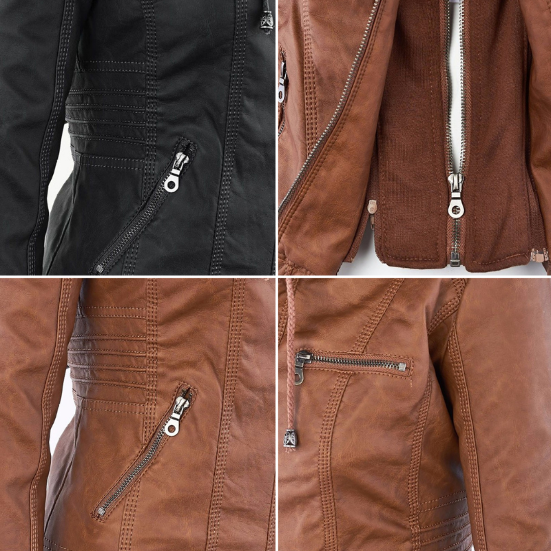Women Jacket | Tailored Moto Fit with Removable Hood