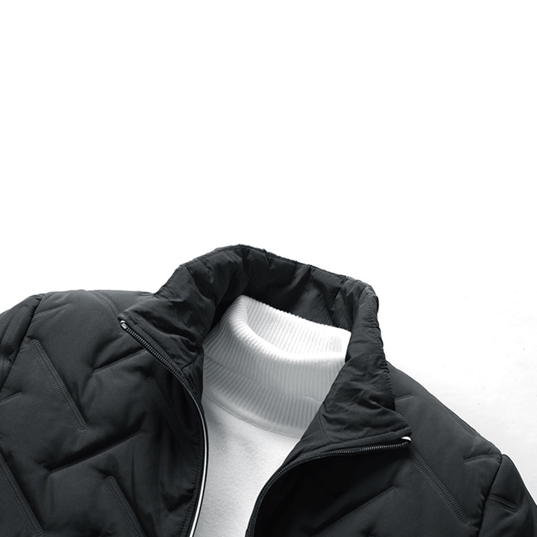 Men Jacket | Fleece-Lined Full Zip with Structured Collar
