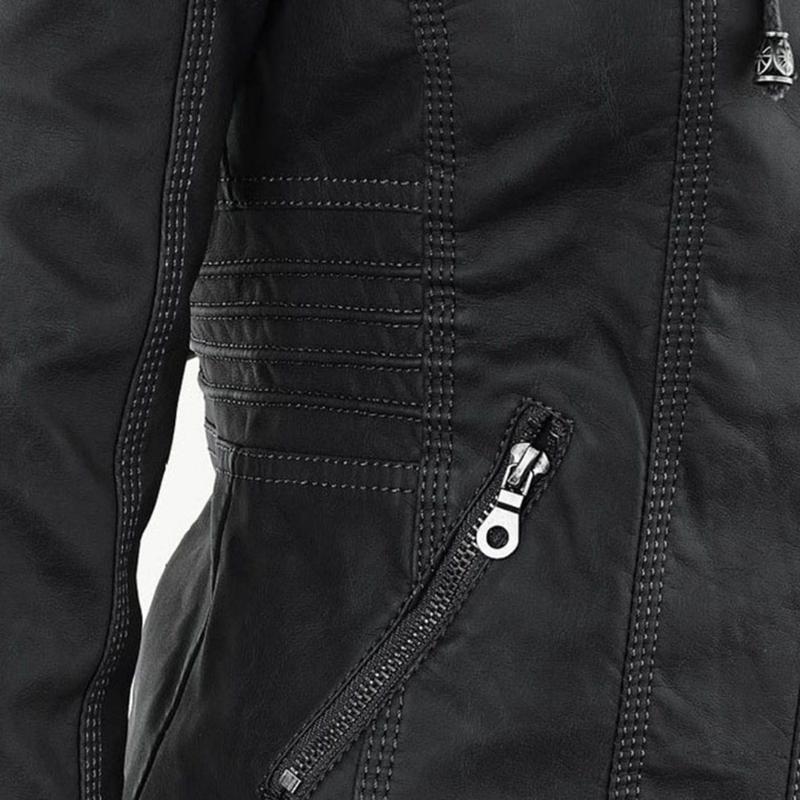 Women Jacket | Tailored Moto Fit with Removable Hood