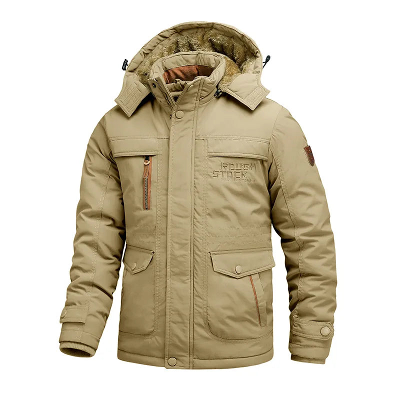 Men Jacket | Insulated Winter Fit with Detachable Hood