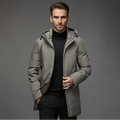 Men Jacket | Hooded Full-Zip Fitted Cold Weather Outerwear