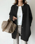 Women Set | Open Front Cardigan Sweater with Relaxed Cut