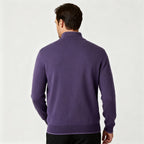 Men Sweater | V-Neck Fine Knit with Adjustable Front Zip