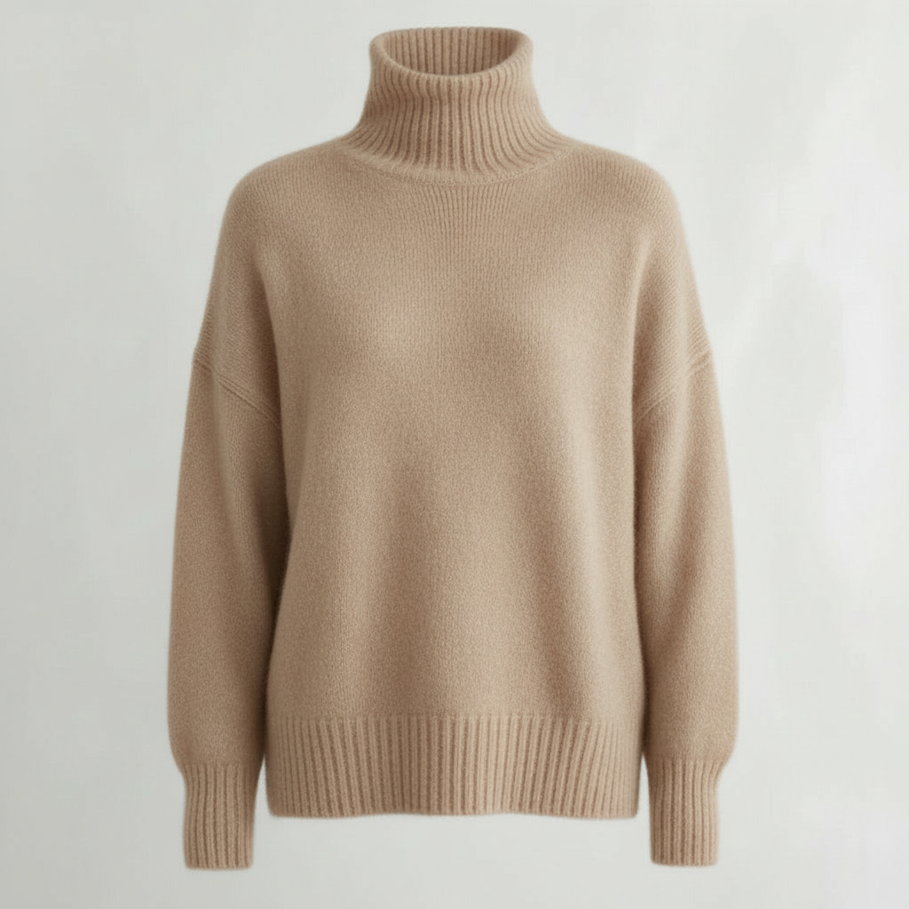 Women Sweater | Turtleneck Pullover with Long Sleeves
