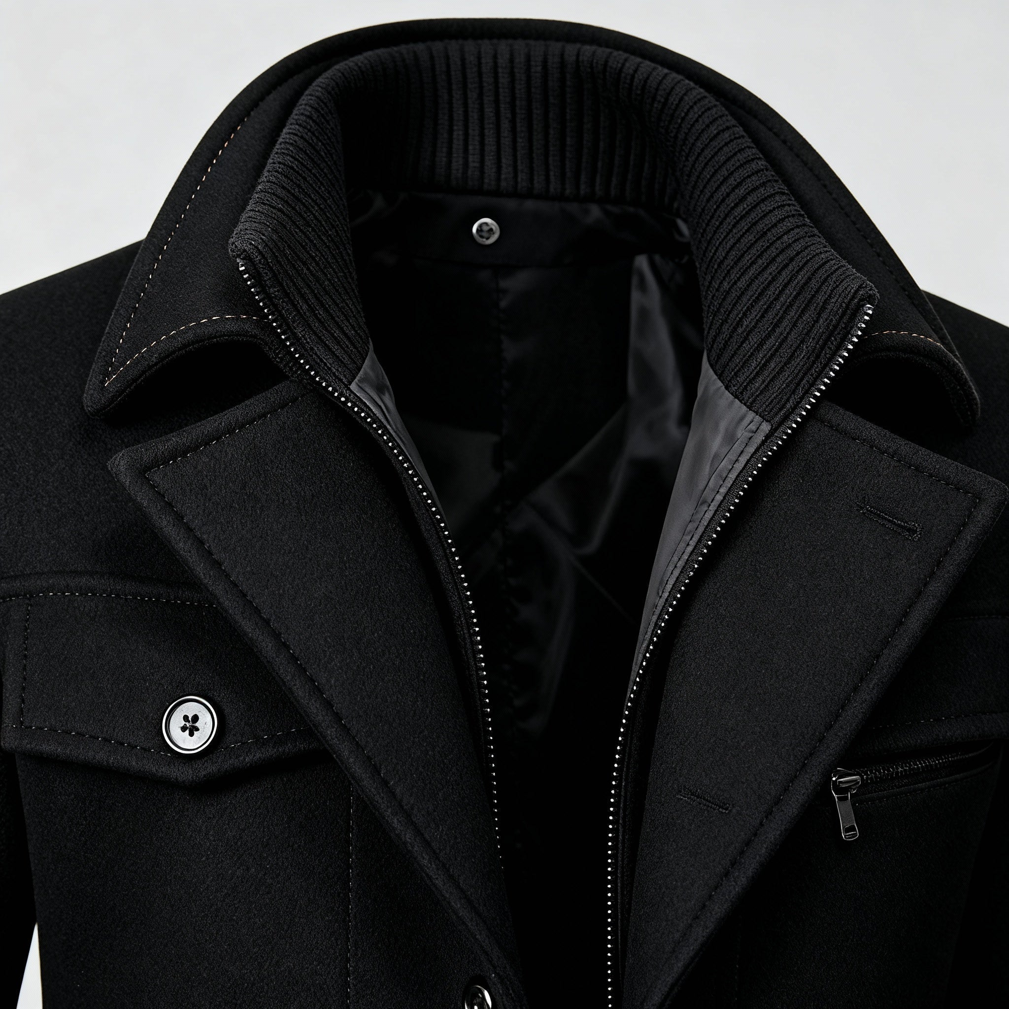 Men Jacket | Relaxed Fit with Waterproof Classic Collar