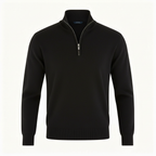 Men Sweater | V-Neck Fine Knit with Adjustable Front Zip