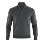 Men Sweater | V-Neck Fine Knit with Adjustable Front Zip