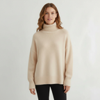 Women Sweater | Turtleneck Pullover with Long Sleeves