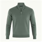 Men Sweater | V-Neck Fine Knit with Adjustable Front Zip