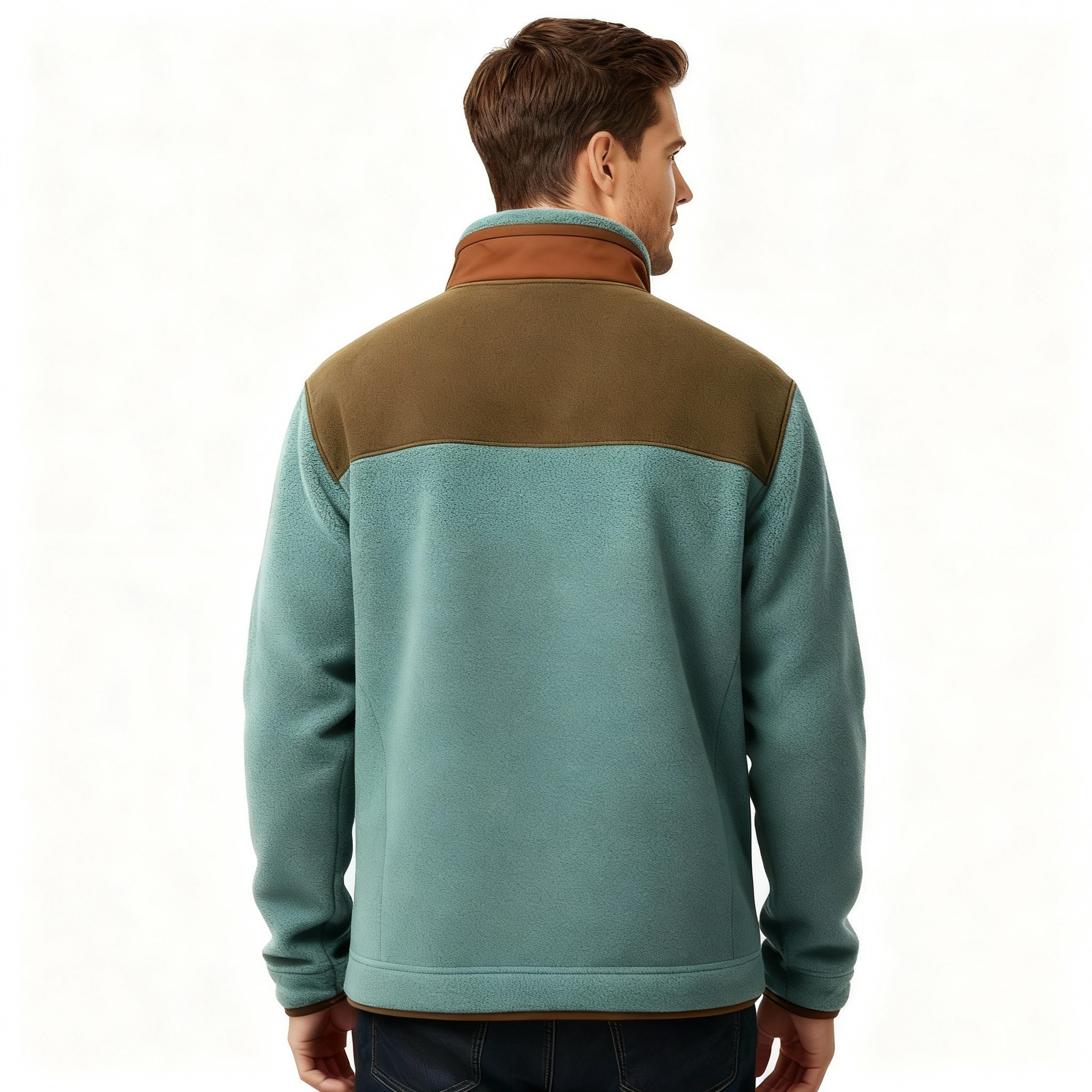 Men Jacket | Regular Fit Fleece Utility with Layering Room