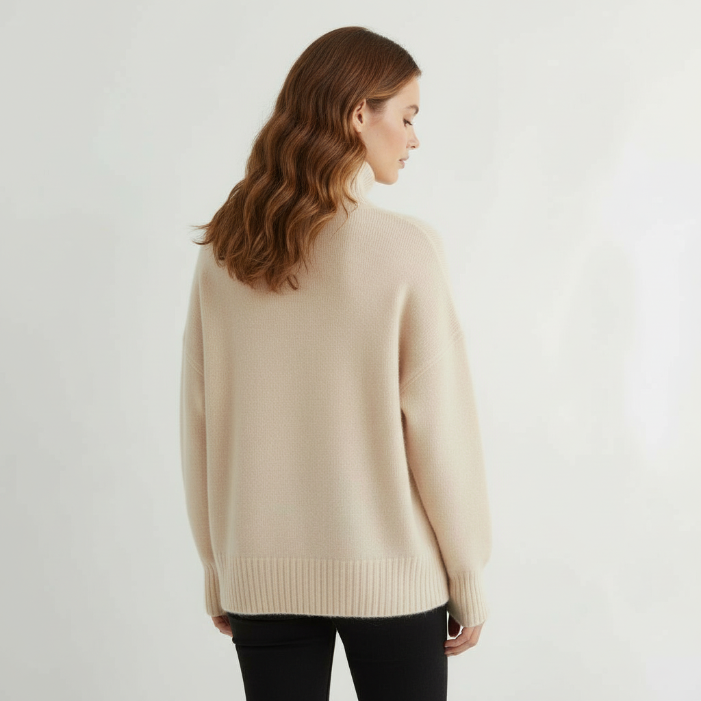 Women Sweater | Turtleneck Pullover with Long Sleeves
