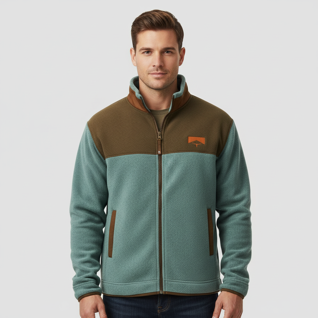 Men Jacket | Regular Fit Fleece Utility with Layering Room