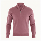 Men Sweater | V-Neck Fine Knit with Adjustable Front Zip