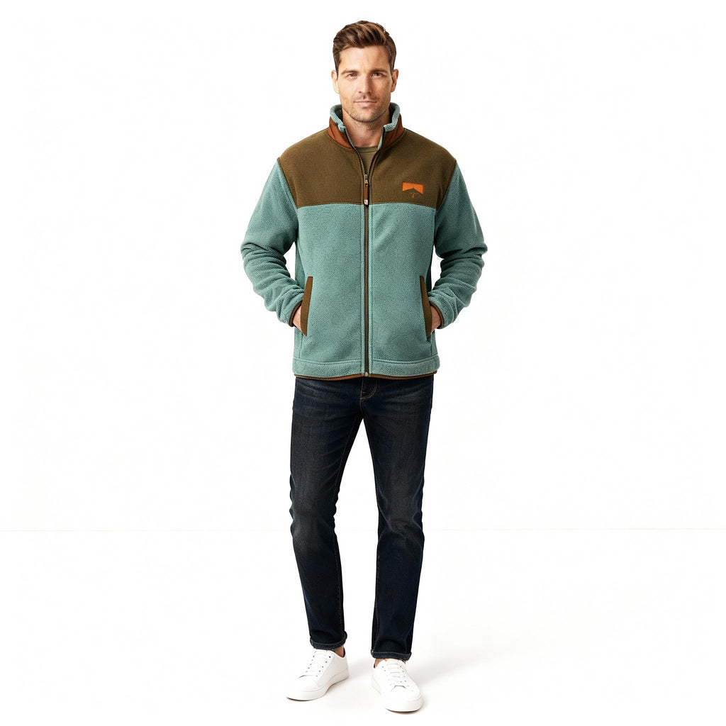 Men Jacket | Regular Fit Fleece Utility with Layering Room