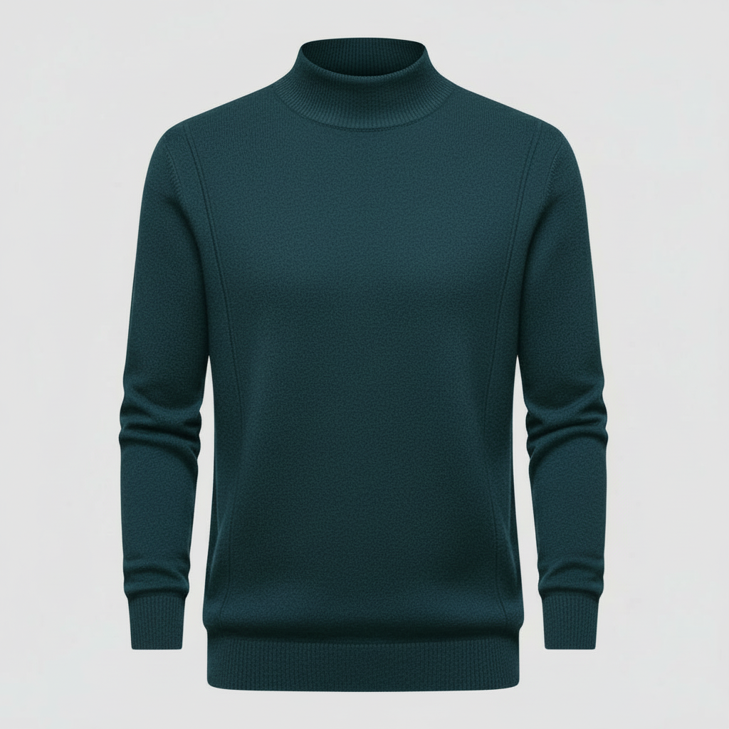 Men Sweatshirt | Crew Neck Pullover with Ribbed Cuffs
