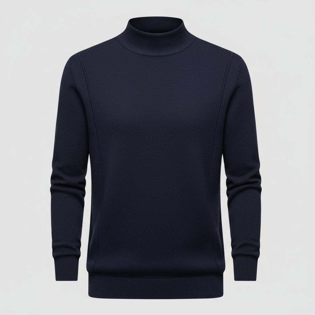 Men Sweatshirt | Crew Neck Pullover with Ribbed Cuffs