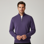 Men Sweater | V-Neck Fine Knit with Adjustable Front Zip