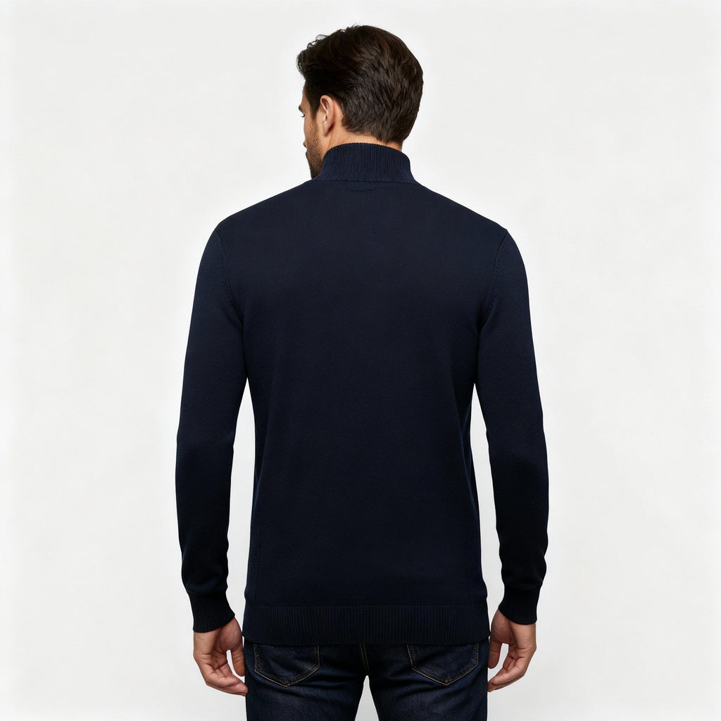 Men Sweatshirt | Crew Neck Pullover with Ribbed Cuffs