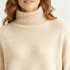 Women Sweater | Turtleneck Pullover with Long Sleeves