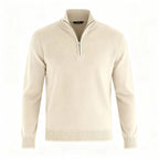 Men Sweater | V-Neck Fine Knit with Adjustable Front Zip