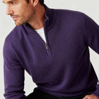 Men Sweater | V-Neck Fine Knit with Adjustable Front Zip