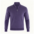 Men Sweater | V-Neck Fine Knit with Adjustable Front Zip